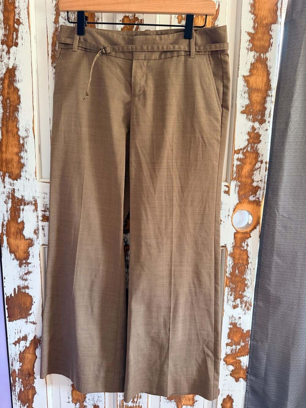 Gap Women’s The Trouser Wide Leg Pants Size 2 Brown Wool Blend Office Capsule
